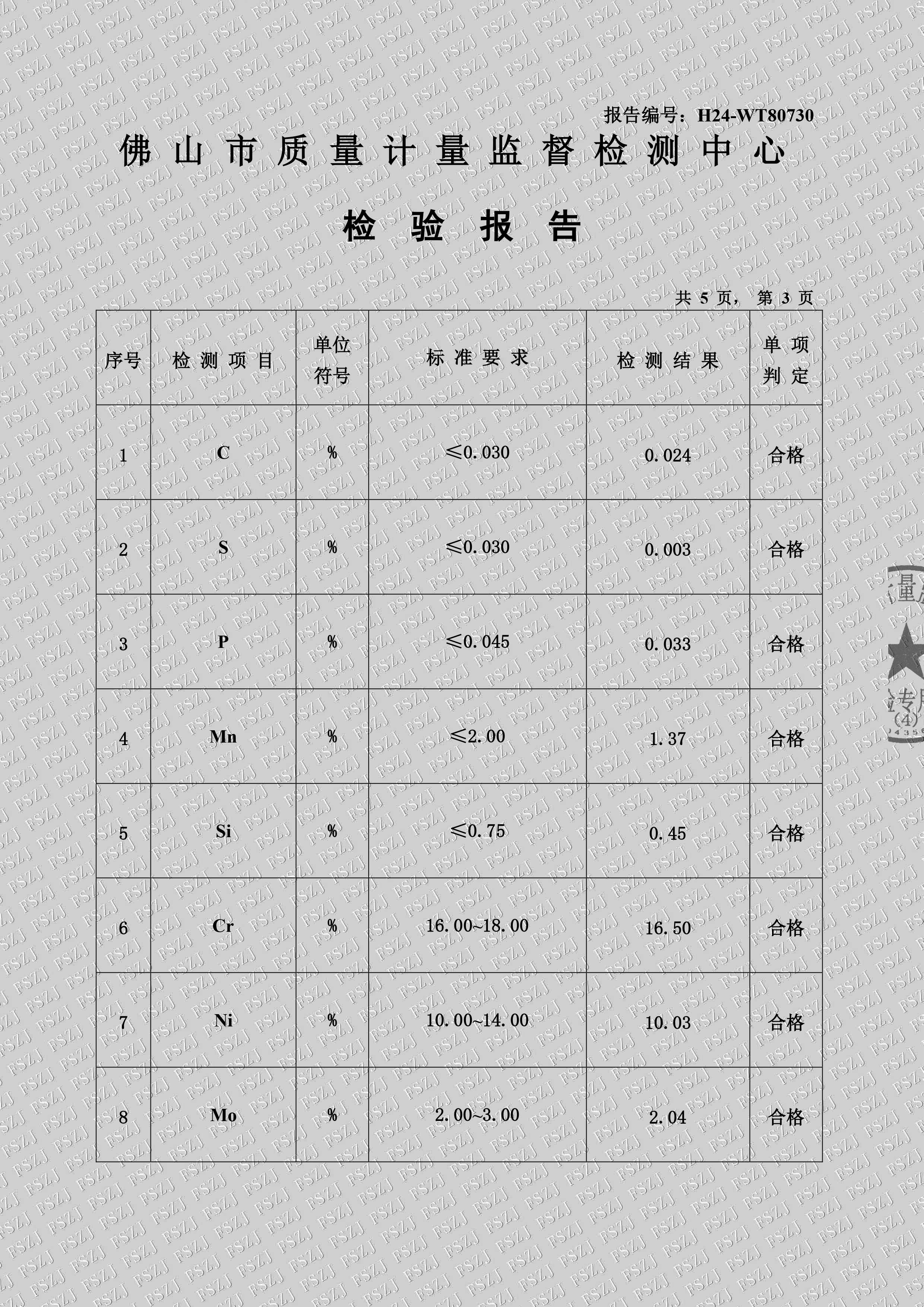 不锈钢板检验报告3